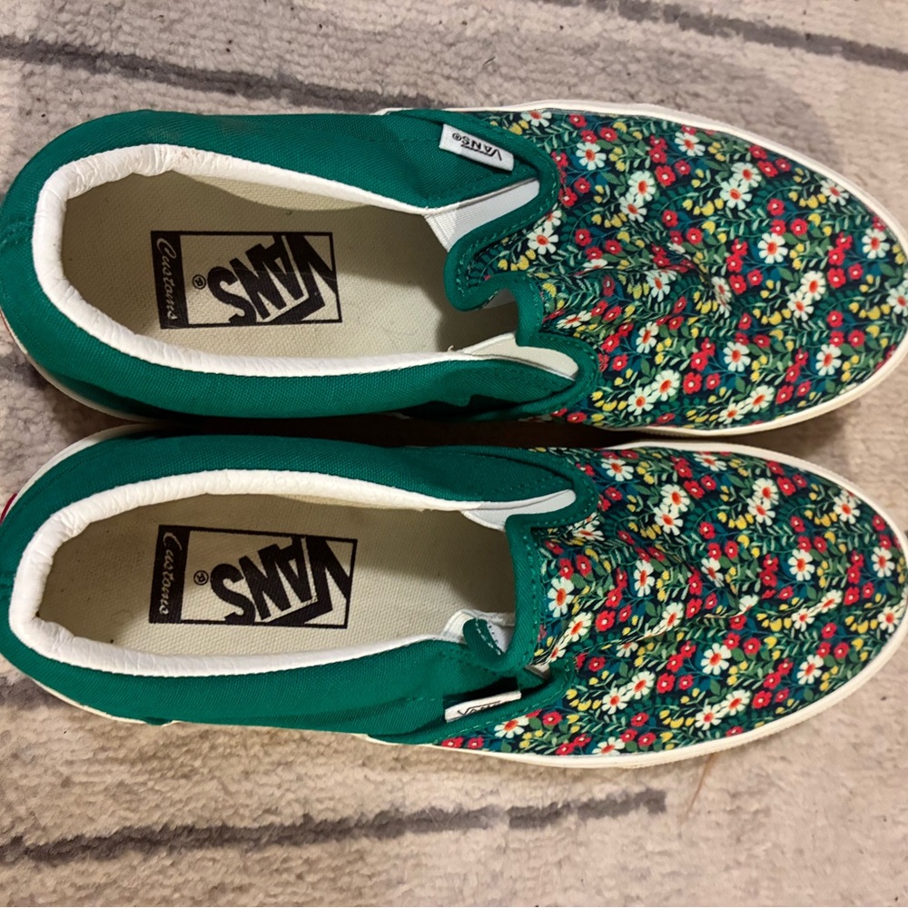 Vans Custom Floral Slip-On Sneakers